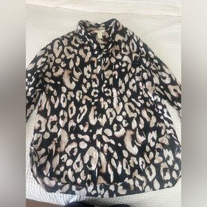 HM animal print blouse